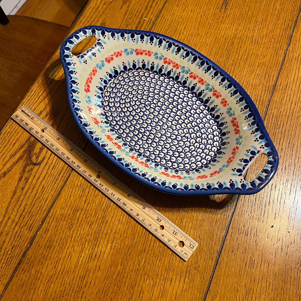 Polish pottery spring flowers